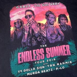2018 Endless Summer Tour Merch Tee(Ft. G-Eazy, Lil Uzi, Ty Dolla $ign)